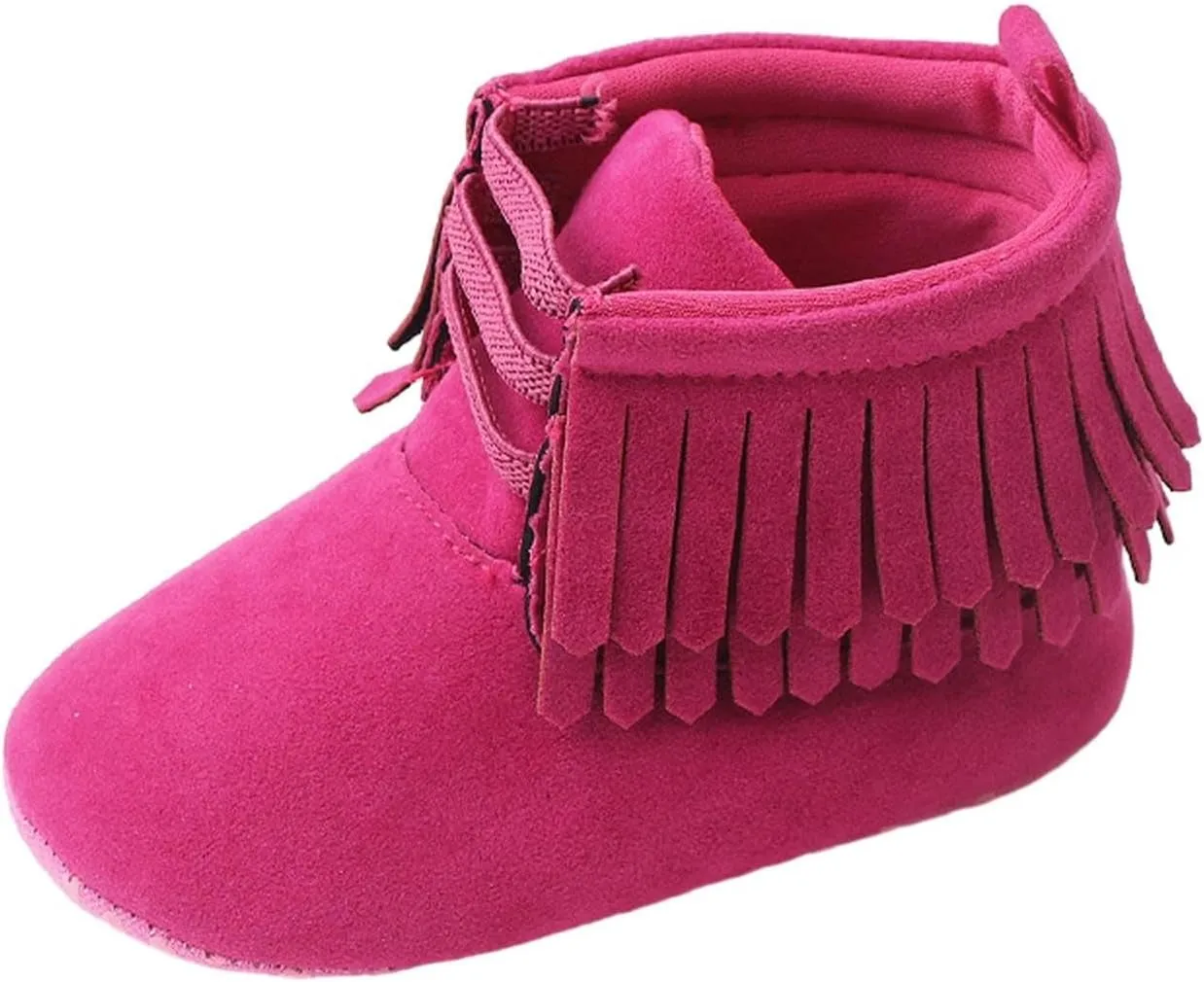 0 to 12M Fashion Shoes Baby Girls Boys Snow Boots Soft Sole Warm Winter Booties Anti Slip Toddler (Hot Pink, 4 Infant)