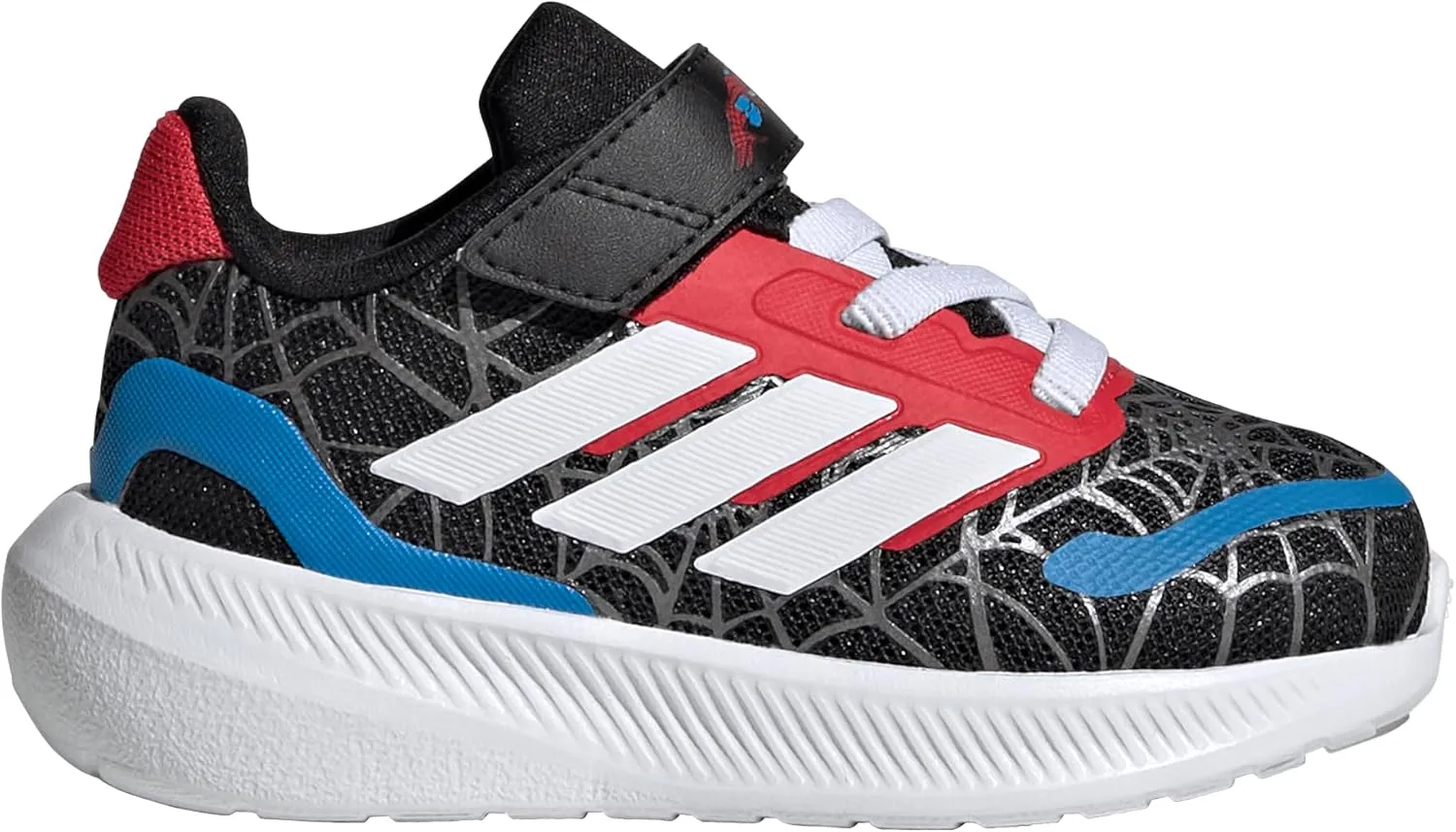 adidas Baby-Boy's Marvel Run Falcon Elastic Lace & Strap Sneaker