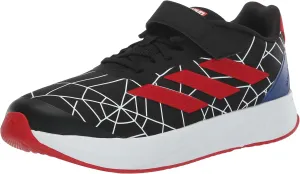 adidas Baby Marvel Spider-Man Duramo SL Sneaker, Black/Better Scarlet/White (Elastic Lace), 4 US Unisex Infant