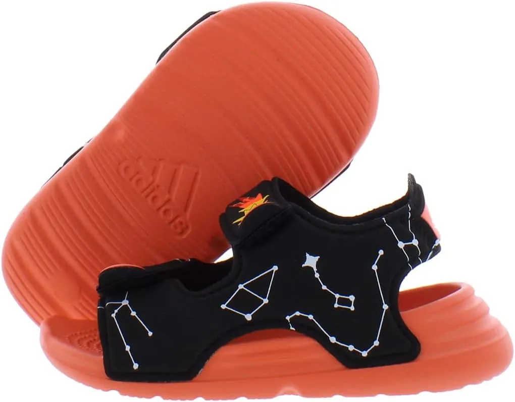 adidas Swim Sandal Baby Boys Shoes Size 8, Color: Black/Orange