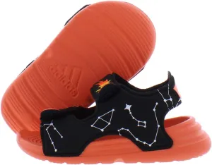 adidas Swim Sandal Baby Boys Shoes Size 8, Color: Black/Orange