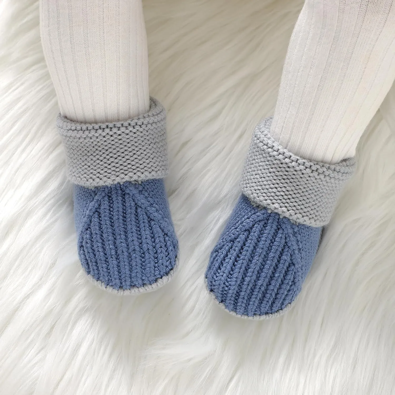 Baby Booties Newborn First Walkers Cozy Shoes Warm Knit Soft Toddler Infant Boy Girl Booties