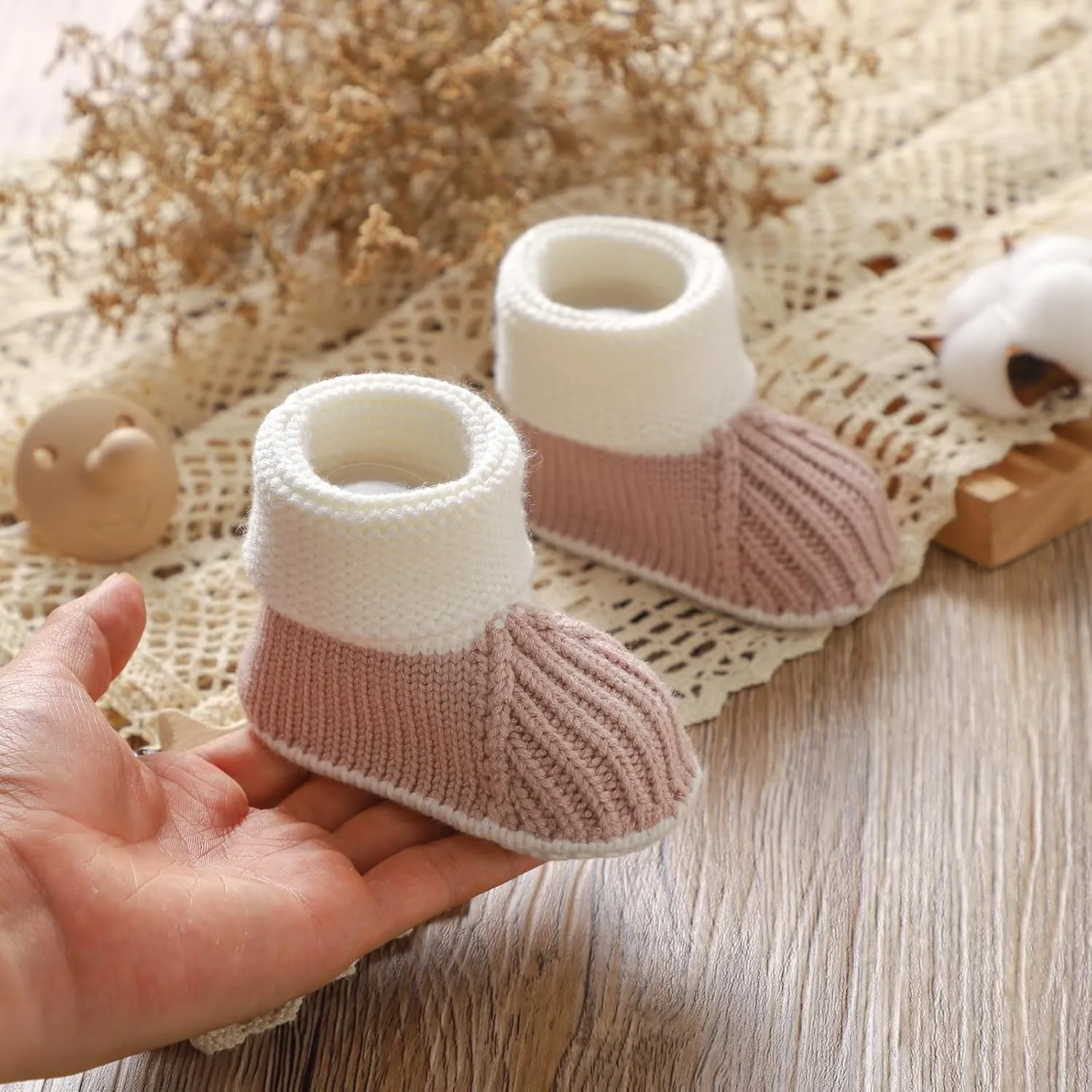Baby Booties Newborn First Walkers Cozy Shoes Warm Knit Soft Toddler Infant Boy Girl Booties