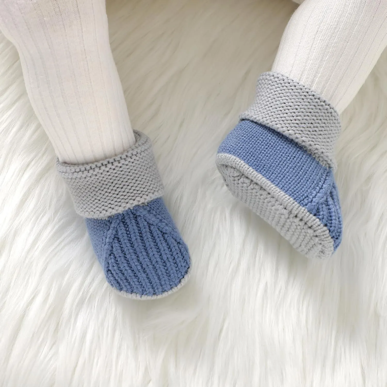 Baby Booties Newborn First Walkers Cozy Shoes Warm Knit Soft Toddler Infant Boy Girl Booties