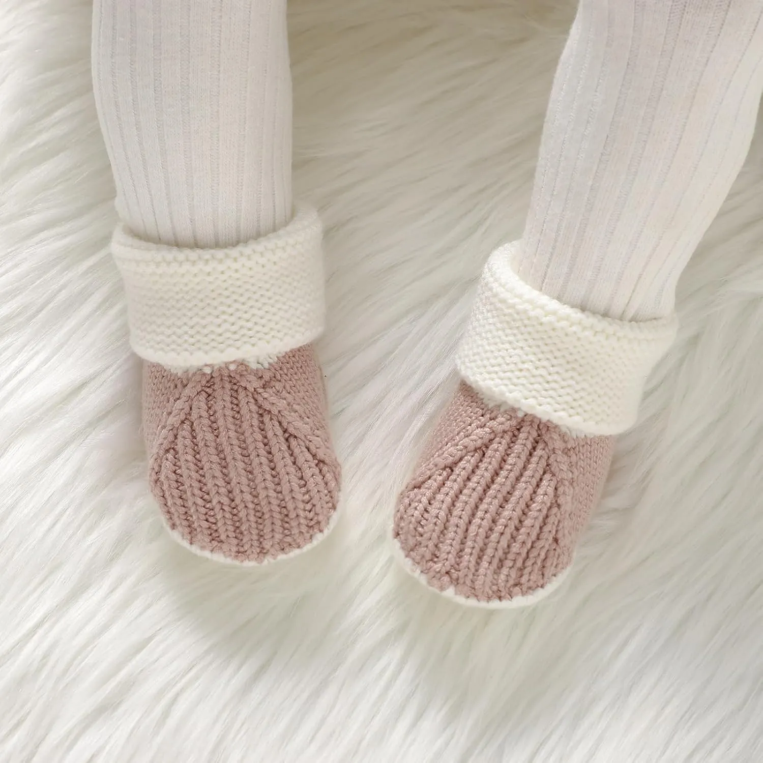 Baby Booties Newborn First Walkers Cozy Shoes Warm Knit Soft Toddler Infant Boy Girl Booties