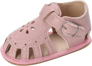 Baby Boy and Unisex Sandals Shoes for Infant/Toddlers Newborn First Walkers Crib Shoes Premium Sneakers (Pink, 4 Infant)