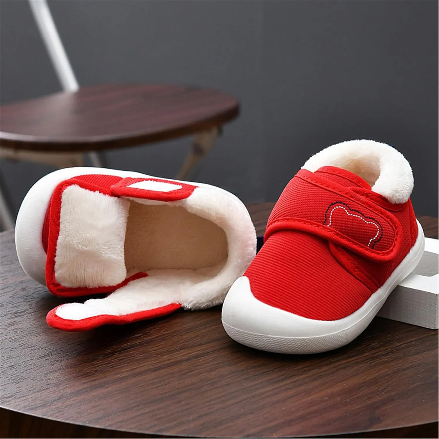 Baby Boy Girl Sneakers Fall and Winter Soft Sole Non Slip Padded Cotton Shoes Lightweight Infant Baby Girl Shoes Size 1