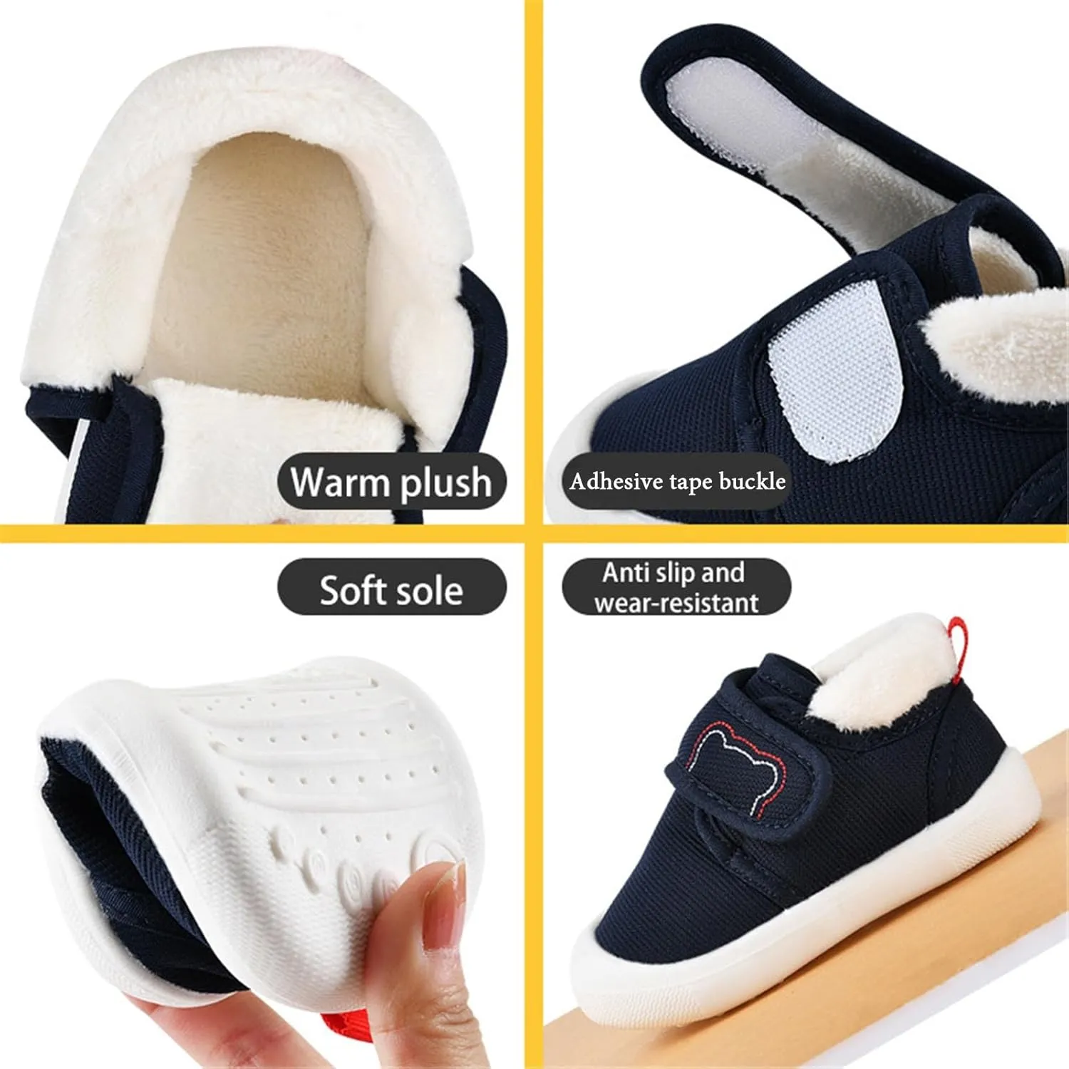 Baby Boy Girl Sneakers Fall and Winter Soft Sole Non Slip Padded Cotton Shoes Lightweight Toddler 7 Toddler Boy Shoes