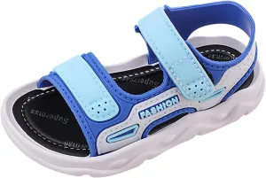 Baby Boy Unisex Sandals for Infant/Toddlers Summer Outdoor Shoes Athletic Non-Slip Soft Sole (Blue, 12.5 Little Child)