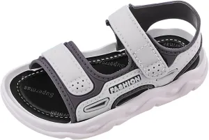 Baby Boy Unisex Sandals for Infant/Toddlers Summer Outdoor Shoes Athletic Non-Slip Soft Sole Shoes (Grey, 8.5 Toddler)
