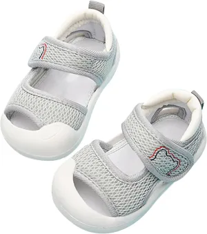 Baby Boys Girls Athletic Sports Sandals Toddler Open-Toe Breathable Rubber Sole Beach Water Adjustable Walking Shoes