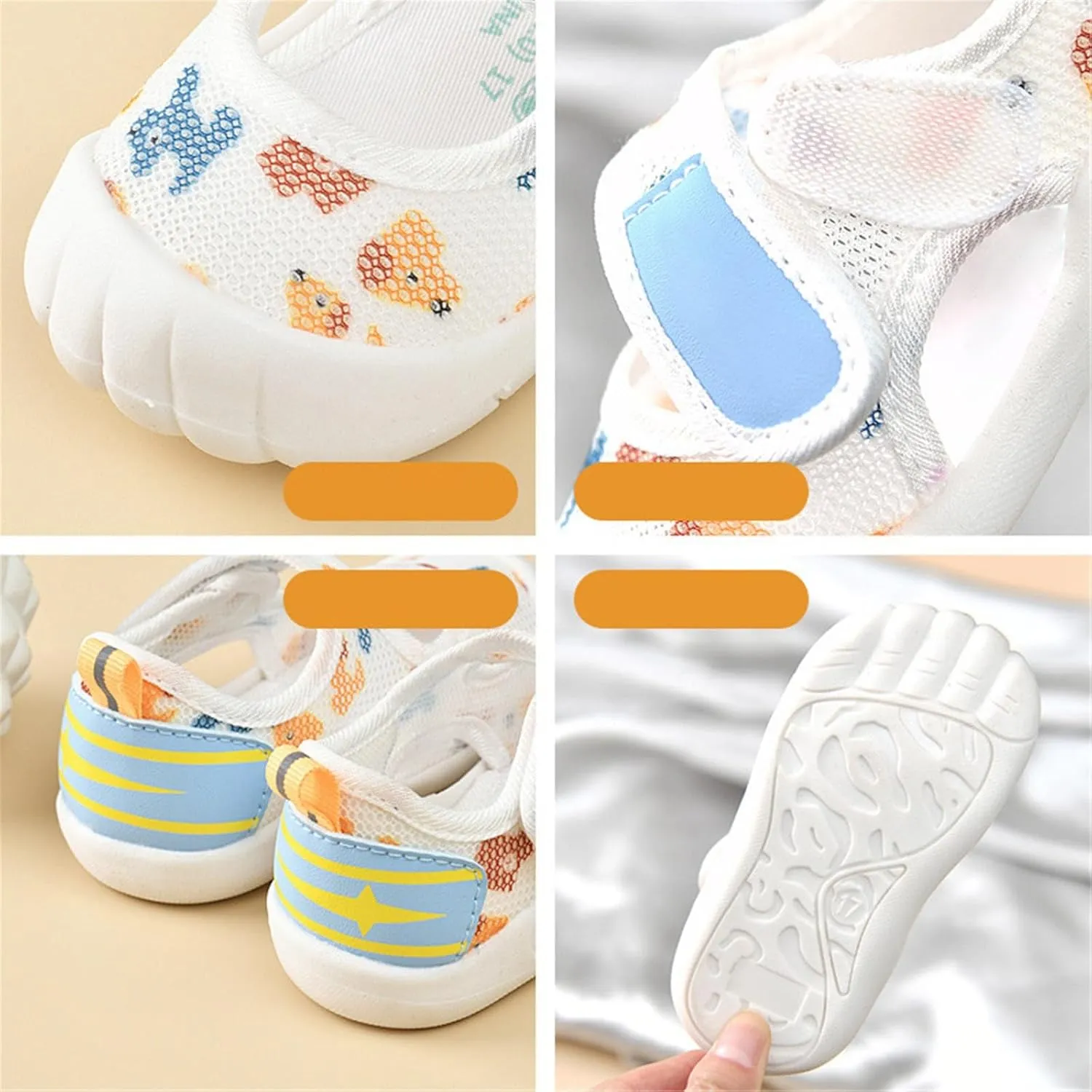Baby Boys Girls Barefoot Swim Pool Water Shoes Beach Walking Sandals Athletic Cute Dog Print Breathable Sneakers