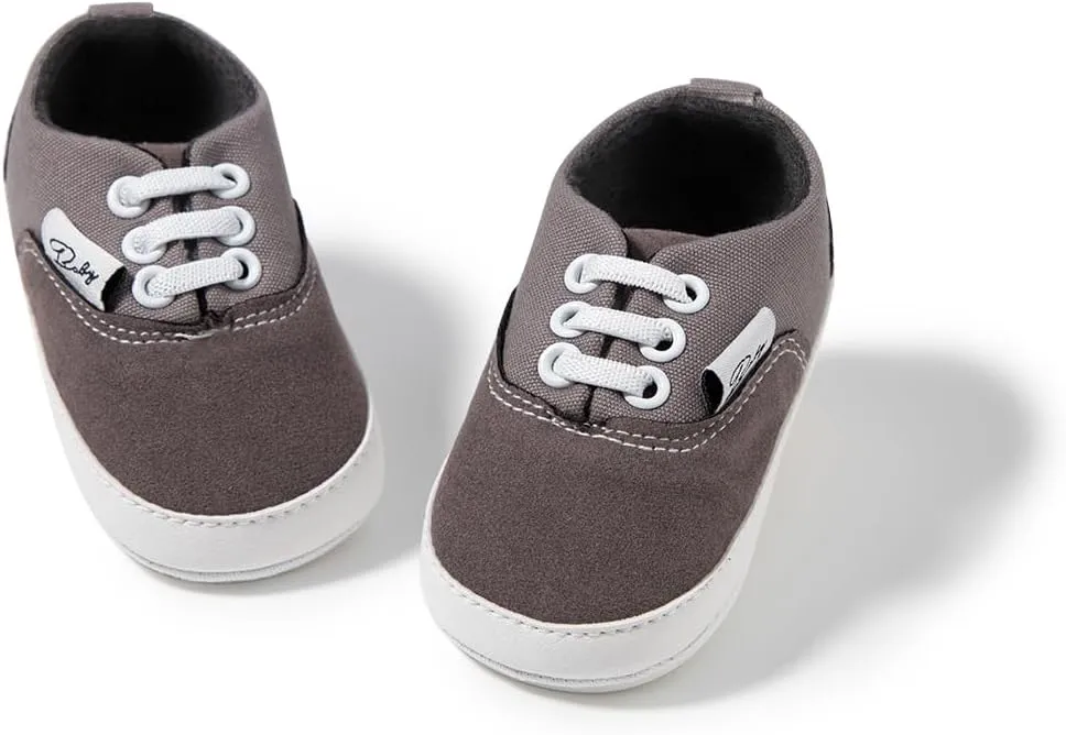 Baby Boys Girls Canvas Sneaker Soft Anti-Slip Sole Newborn Infant First Walkers Canvas Denim Shoes