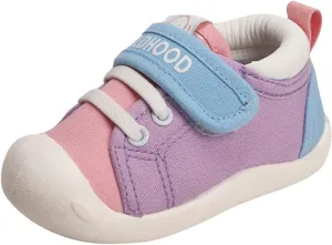 Baby Boys Girls High Top Ankle PU Leather Sneakers Soft Rubber Sole Infant Moccasins Newborn Non-Slip Sneaker (Purple, 3-3.5Years)