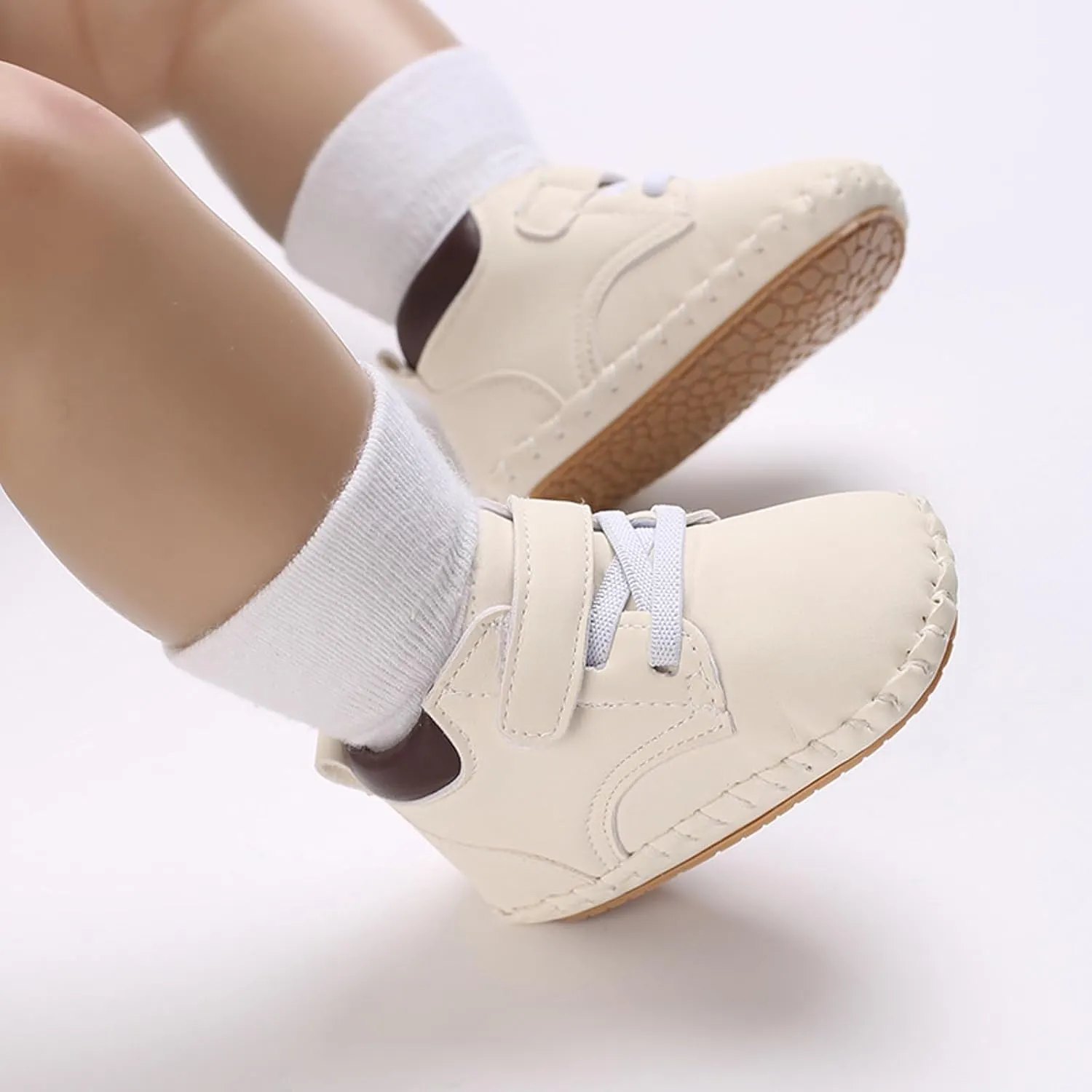 Baby Boys Girls High-Top Ankle Shoes Non Slip Soft Sole Comfortable Prewalker First Walking Sneakers for Toddler