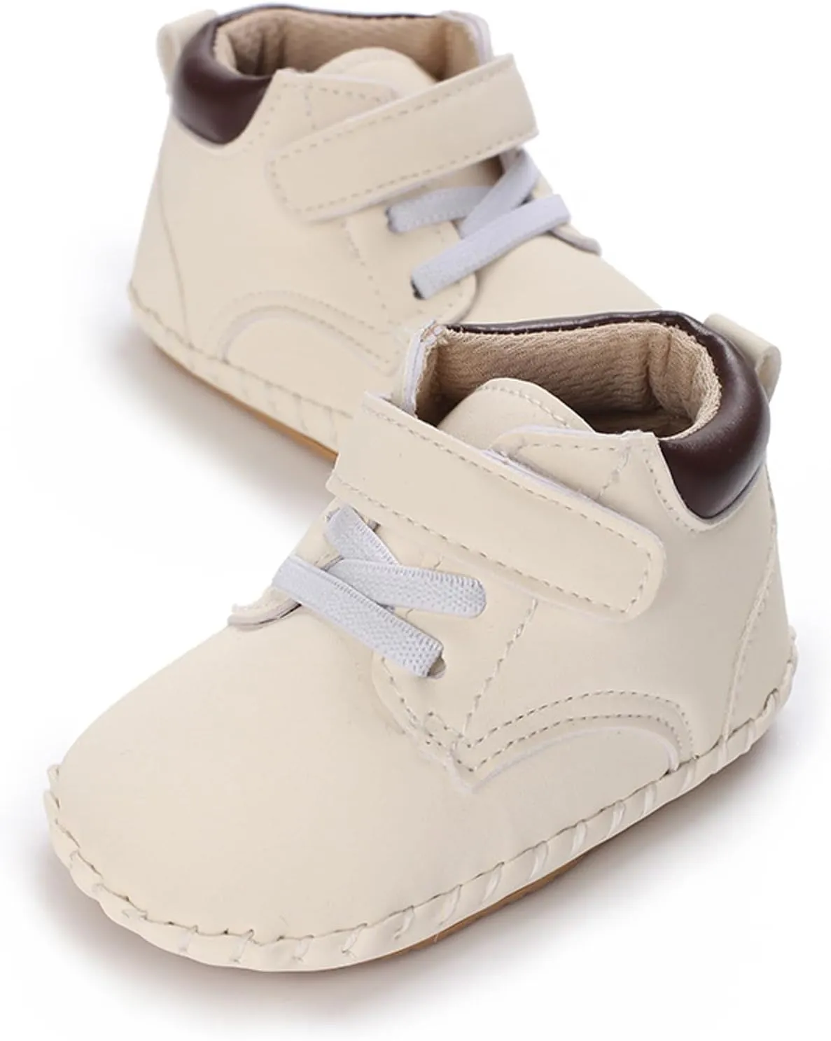 Baby Boys Girls High-Top Ankle Shoes Non Slip Soft Sole Comfortable Prewalker First Walking Sneakers for Toddler