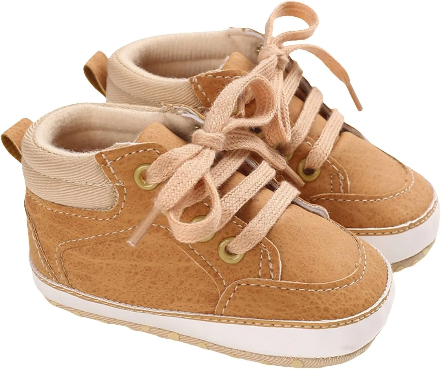 Baby Boys Girls High Top Ankle Sneakers Soft Rubber Sole Infant Casual Crib Shoes Toddler First Walking Shoes