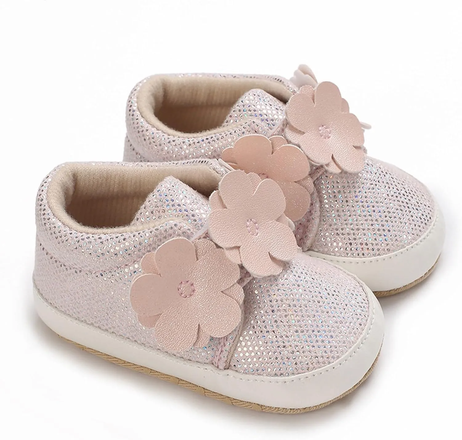 Baby Boys Girls High Top Sneakers Soft Soles Non Slip Infant Ankle Shoes Toddler Prewalker First Walking Crib Shoes