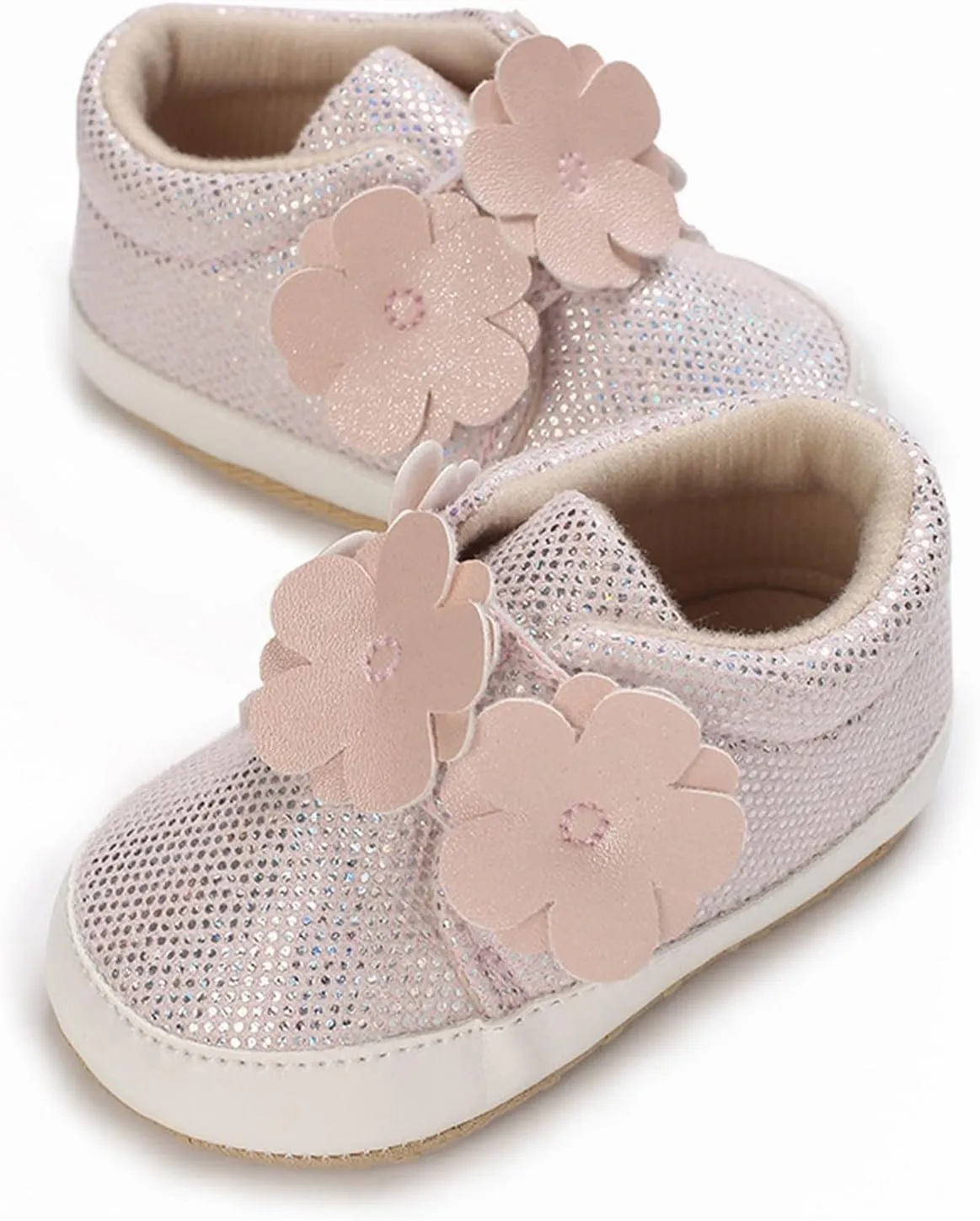 Baby Boys Girls High Top Sneakers Soft Soles Non Slip Infant Ankle Shoes Toddler Prewalker First Walking Crib Shoes