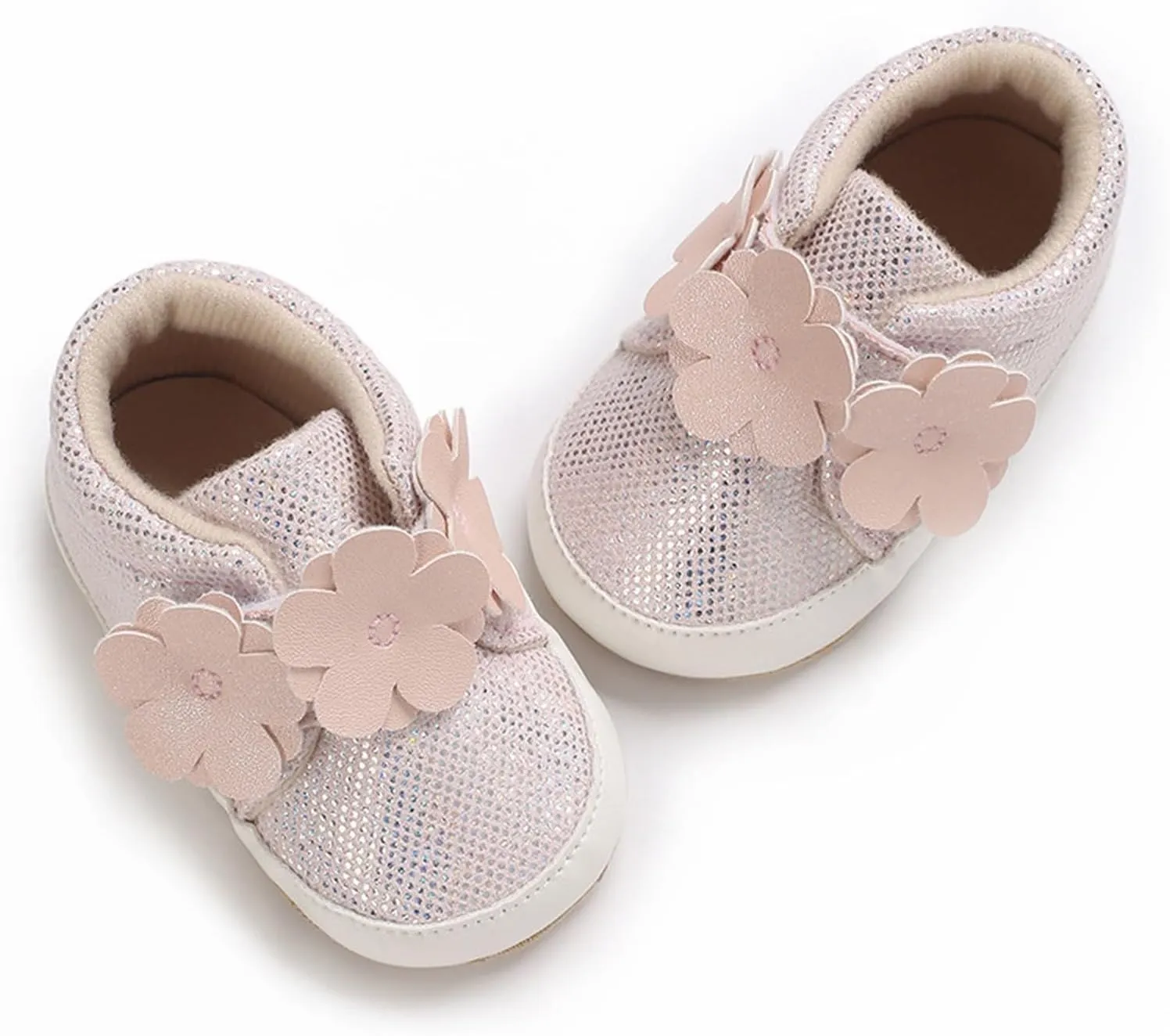 Baby Boys Girls High Top Sneakers Soft Soles Non Slip Infant Ankle Shoes Toddler Prewalker First Walking Crib Shoes
