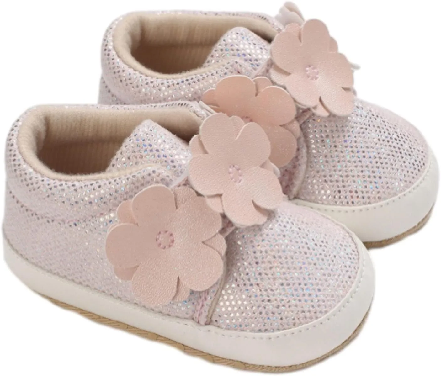 Baby Boys Girls High Top Sneakers Soft Soles Non Slip Infant Ankle Shoes Toddler Prewalker First Walking Crib Shoes