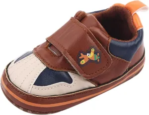 Baby Boys Girls Leather Pre-Walking Sneakers Toddler Anti-Slip Soft Sole Infant Lightweight First Step Flat Shoes