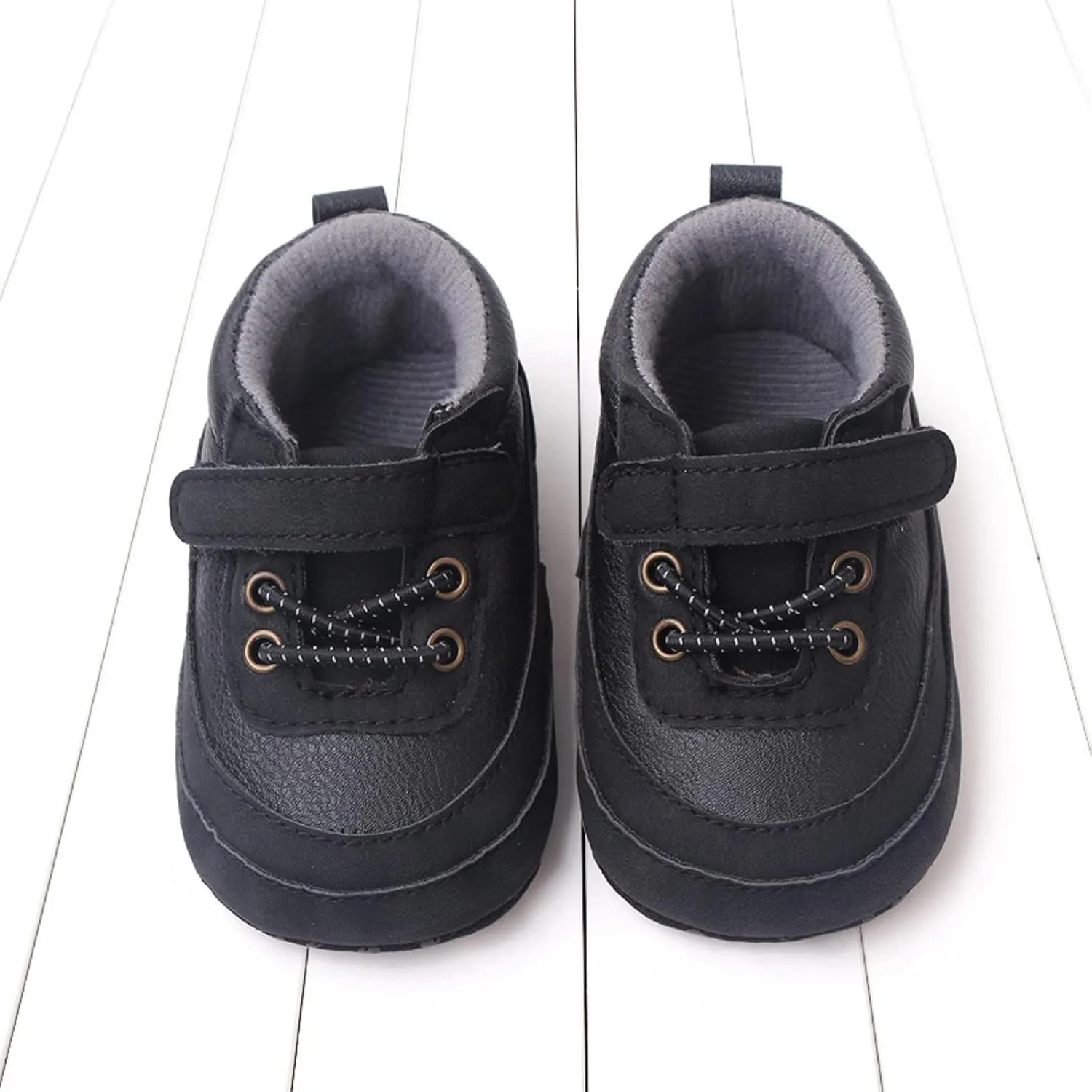 Baby Boys Girls PU Leather xford Shoes Soft Rubber Sole Sneakers Infant Walking Shoes Anti-Slip Ankle Boots