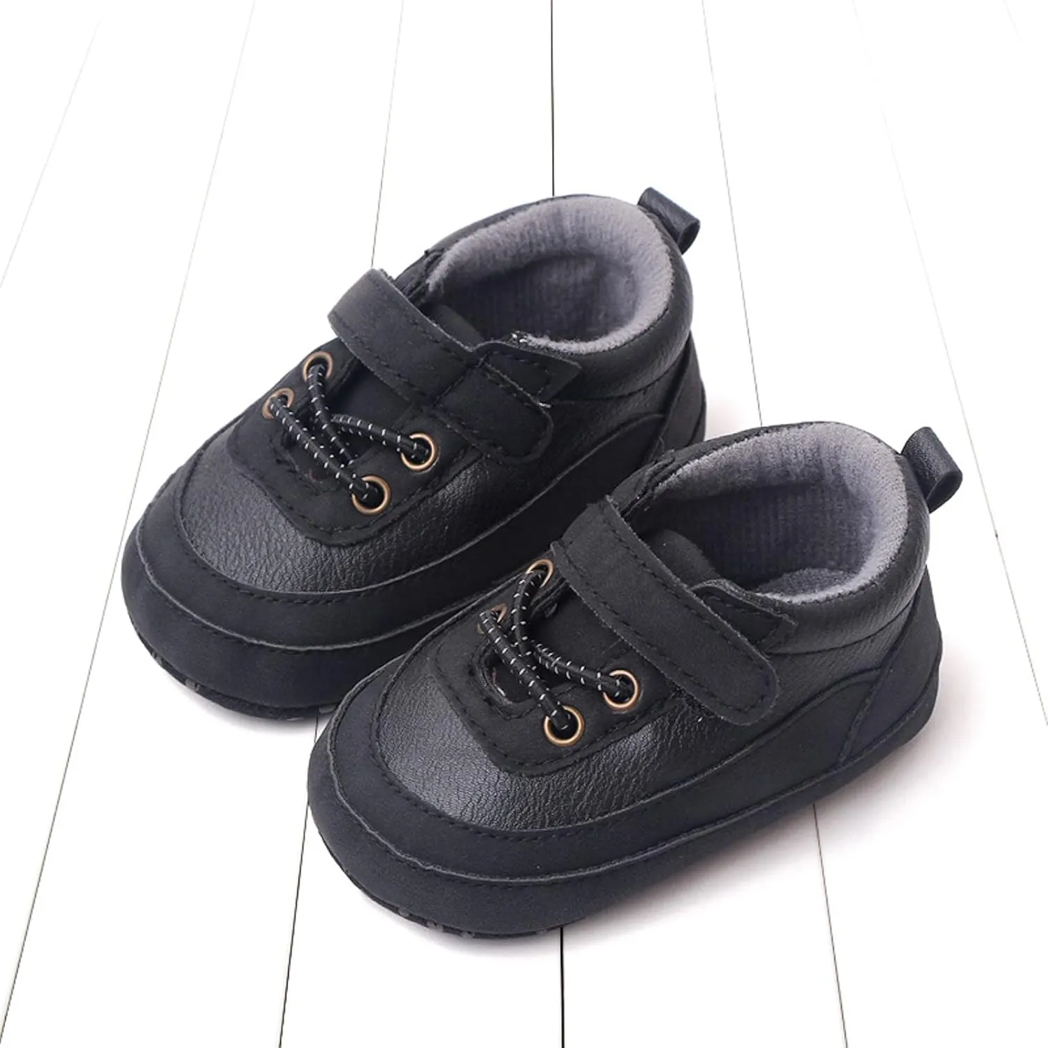 Baby Boys Girls PU Leather xford Shoes Soft Rubber Sole Sneakers Infant Walking Shoes Anti-Slip Ankle Boots
