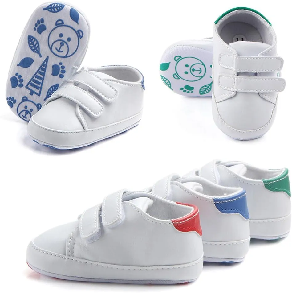 Baby Boys Girls Shoes Toddler High-Top Ankle Canvas Infant Sneakers Soft Sole Newborn First Walkers Crib Shoes