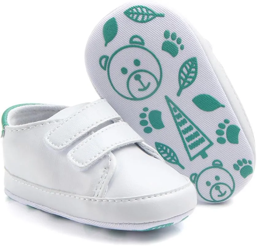 Baby Boys Girls Shoes Toddler High-Top Ankle Canvas Infant Sneakers Soft Sole Newborn First Walkers Crib Shoes