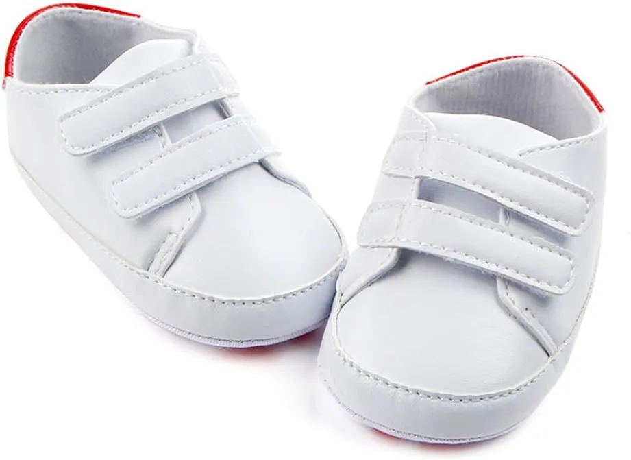 Baby Boys Girls Shoes Toddler High-Top Ankle Canvas Infant Sneakers Soft Sole Newborn First Walkers Crib Shoes