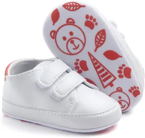 Baby Boys Girls Shoes Toddler High-Top Ankle Canvas Infant Sneakers Soft Sole Newborn First Walkers Crib Shoes
