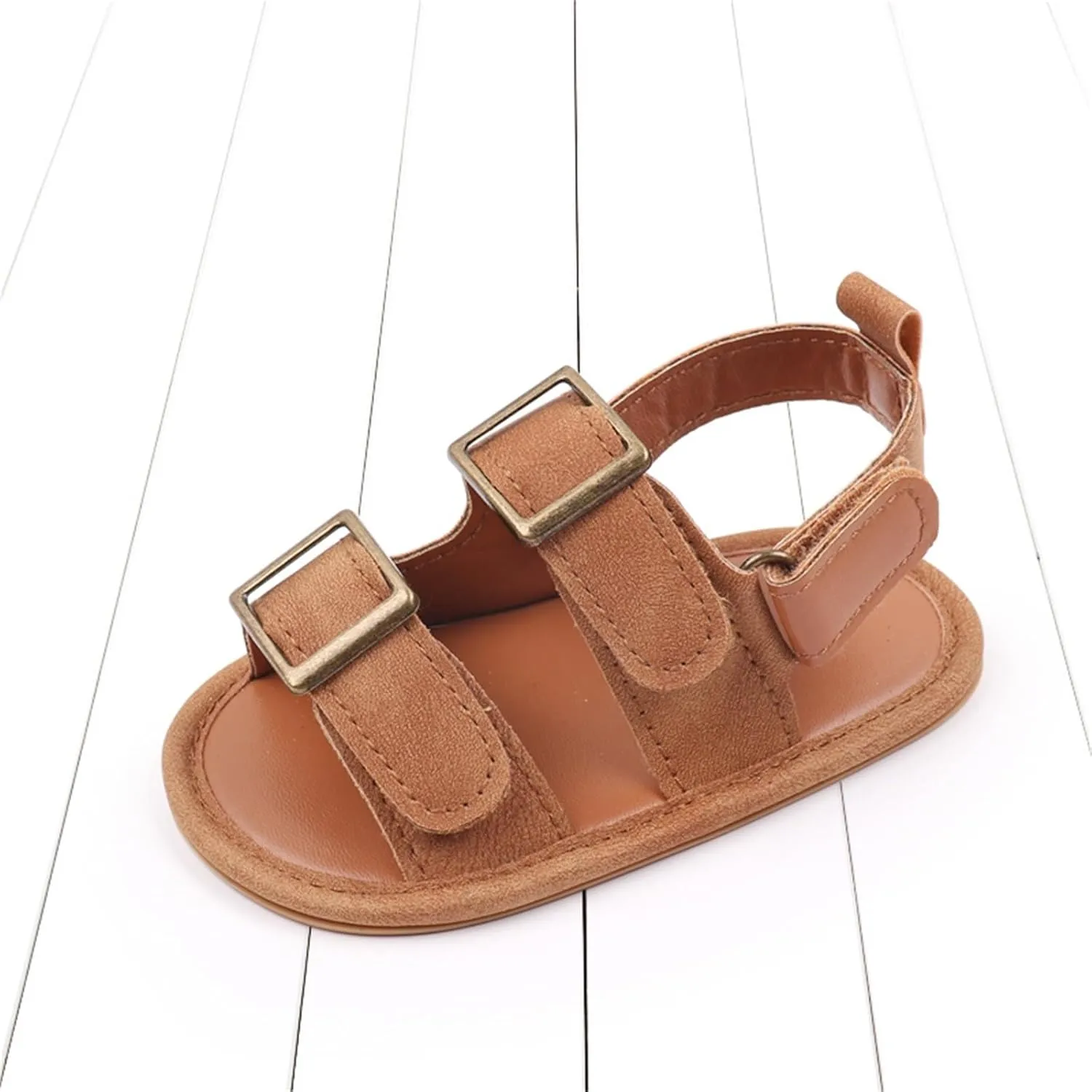 Baby Boys Girls Summer Sandals Open-Toe Infant Soft Rubber Sole Outdoor Shoes Toddler First Walking Shoes Casual