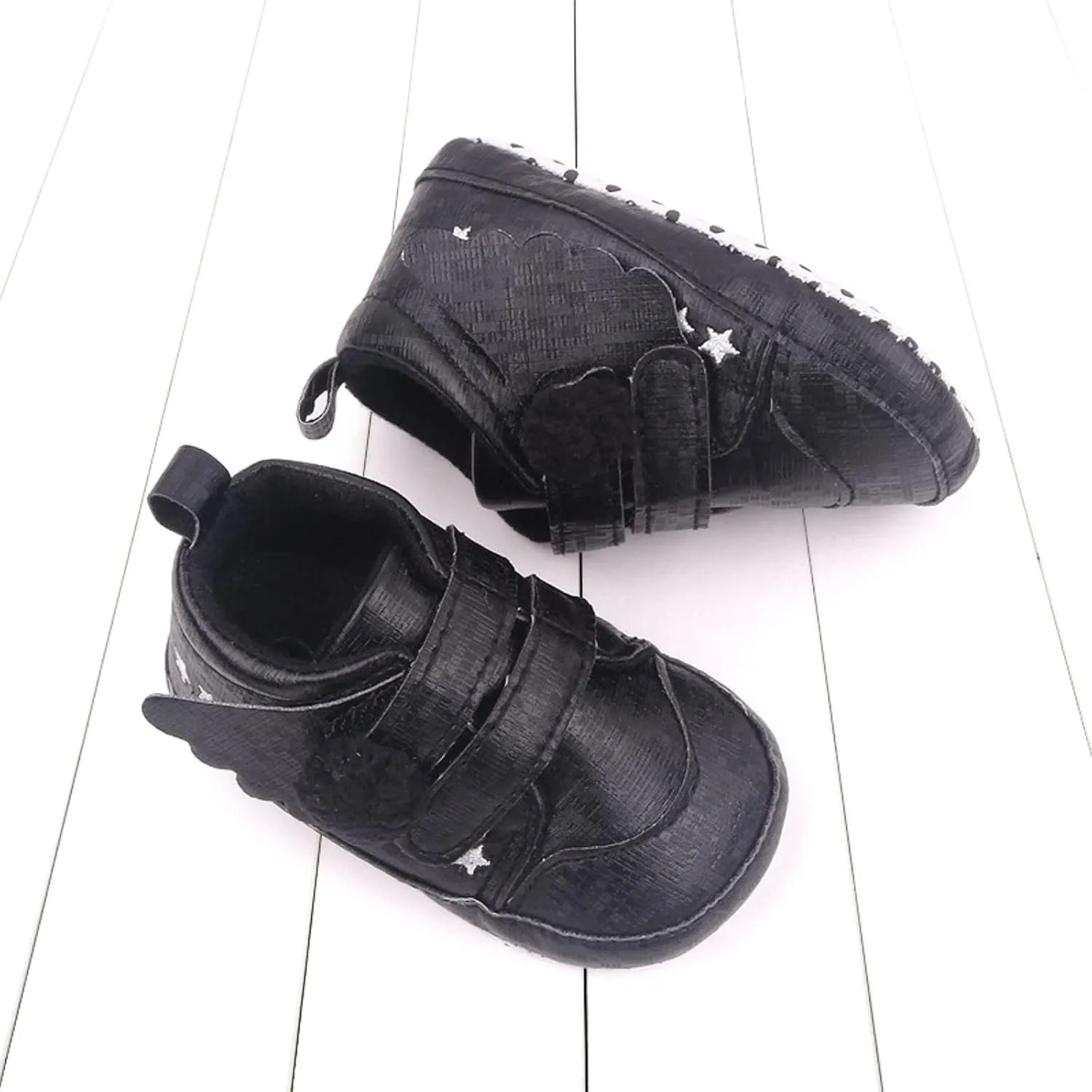 Baby Boys Girls Wing First Walking Ankle Boots, Infant Soft Sole Sneakers Fashion High-Top Ankle Length Shoes