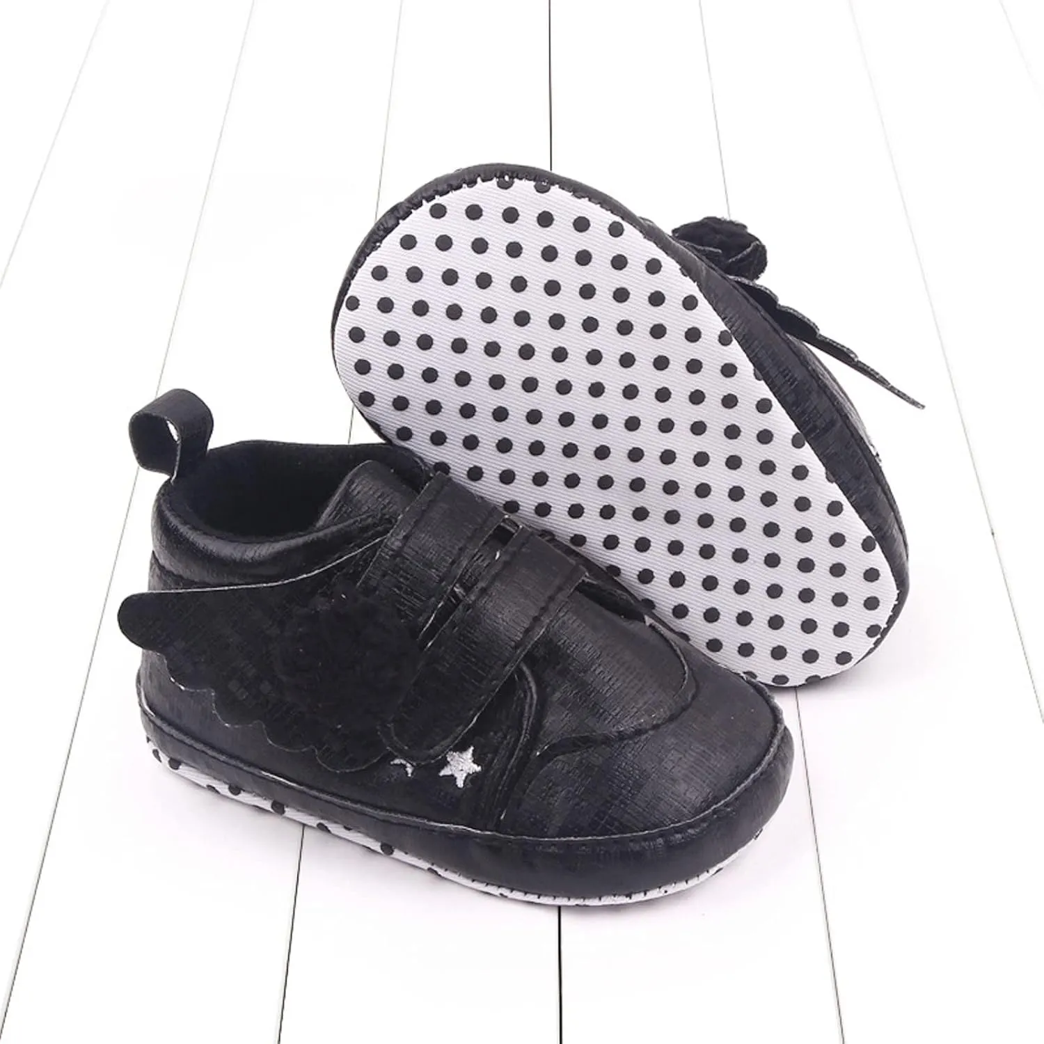 Baby Boys Girls Wing First Walking Ankle Boots, Infant Soft Sole Sneakers Fashion High-Top Ankle Length Shoes