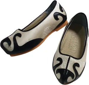 Baby Boys Traditional Korean Hanbok Shoes, 130mm, Ivory Embroidery, Korean Traditional Doljanchi