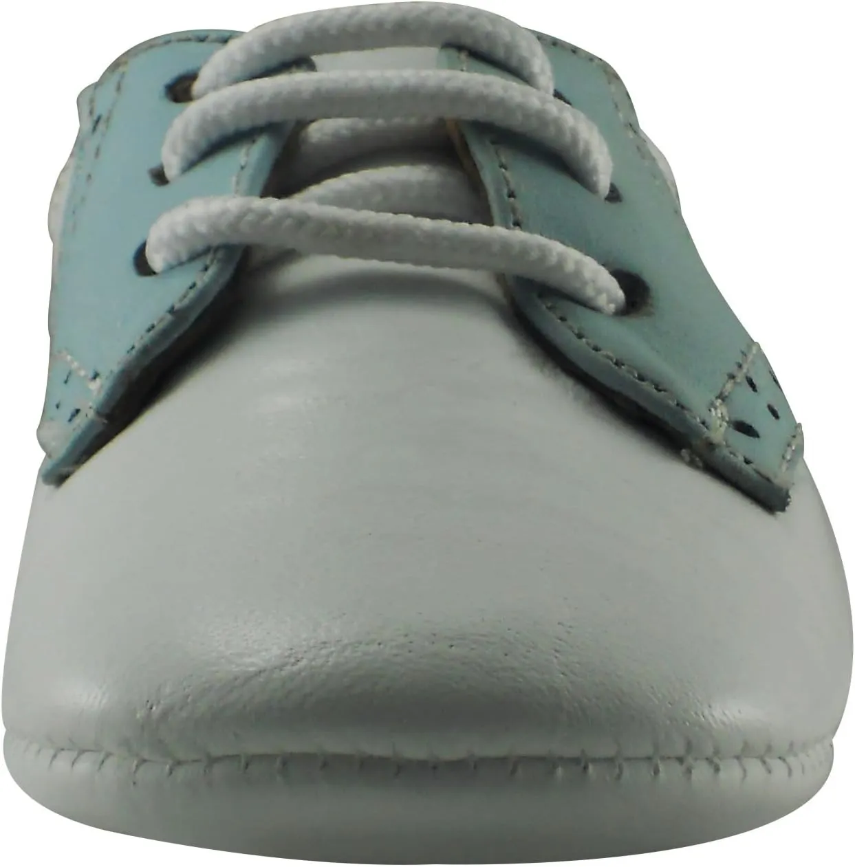 Baby Boys White_Light Blue Oxford Leather Shoes Mateo