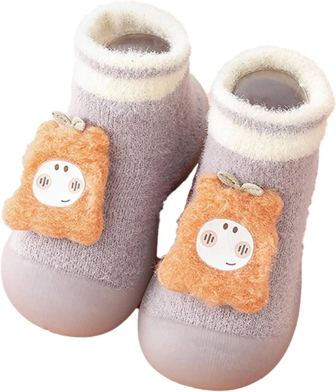 Baby Cozy Fleece Ankle Booties Soft Sole Anti-Slip Infant Prewalker Unisex Nursling Shoes Newborn Walking Shoes