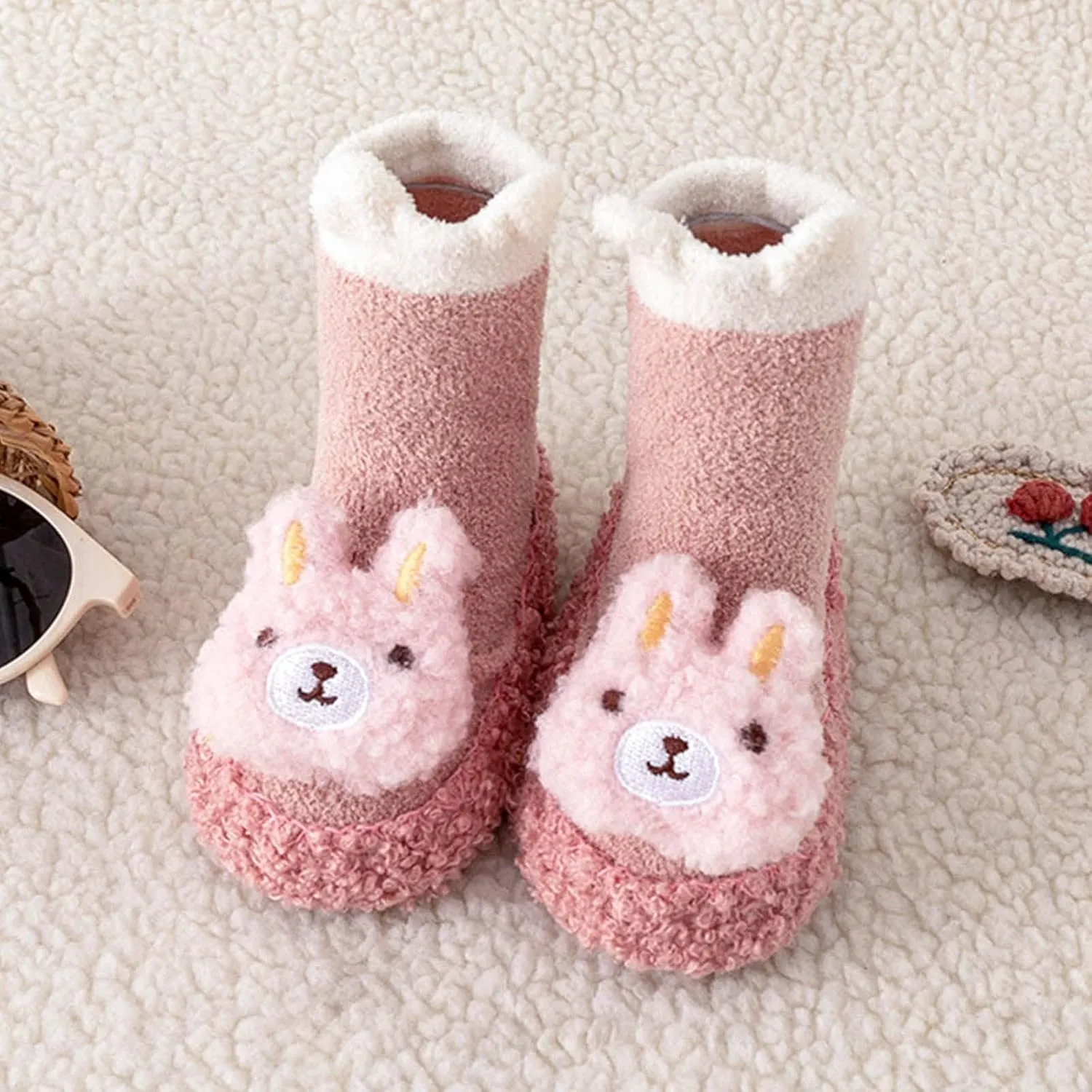 Baby Cute Cartoon Socks Shoes Boys Girls First Walking Shoes Soft Sole Non Slip Shoes Baby Sock Shoes Baby Shoes