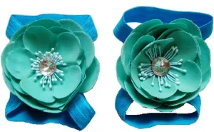 Baby Girl Diamond Chiffon Foot Flower Shoes Barefoot Sandals for Toddlers Newborns Infants Photograph F2