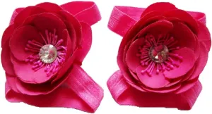 Baby Girl Diamond Chiffon Foot Flower Shoes Barefoot Sandals for Toddlers Newborns Infants Photograph F2