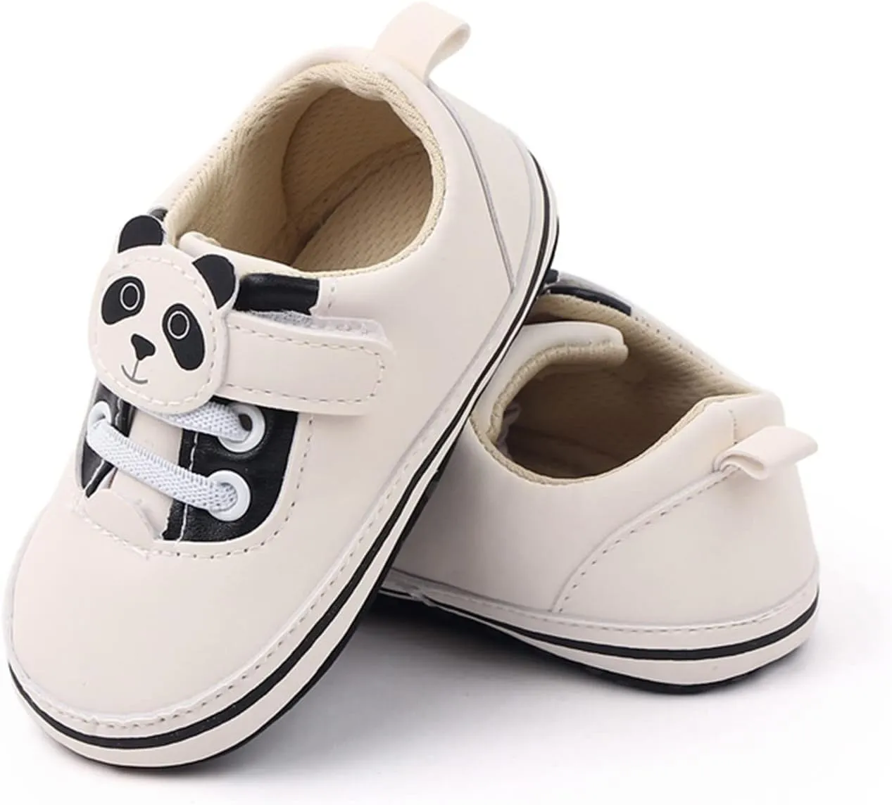 Baby Girl Shoes Infant Toddler Shoes Soft Sole Cartoon Panda Lace Up Casual Shoes Toddler Girls Running Shoes