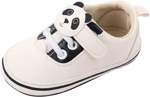 Baby Girl Shoes Infant Toddler Shoes Soft Sole Cartoon Panda Lace Up Casual Shoes Toddler Girls Running Shoes