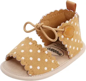 Baby Girls Boys Sandals Infant Toddler High Top Shoes Lightweight Anti-Slip Soft Sole Flat Shoes (Yellow, 13-18M)
