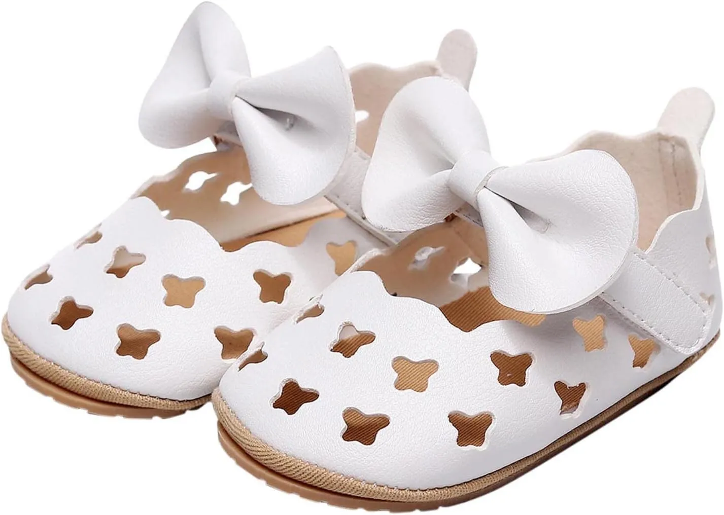 Baby Girls Boys Sandals Infant Toddler Shoes Anti-Slip Soft Sole Breathable Flat Shoes Casual Summer (White, 6 Toddler)