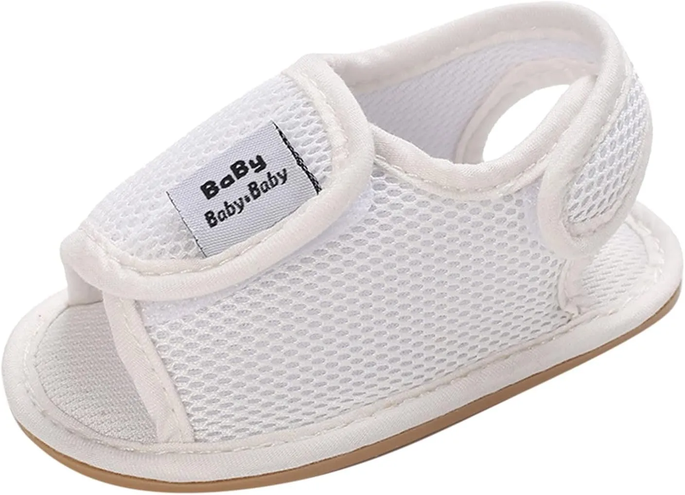 Baby Girls Boys Sandals Infant Toddler Shoes First Walkers Prewalkers Mesh Soft Sole Sneakers Casual (White, 6 Toddler)