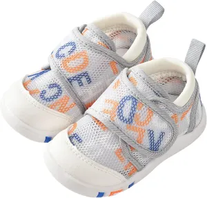 Baby Girls Boys Sandals Infant Toddler Shoes First Walking Shoes Mesh Soft Sole Breathable Sneakers (Grey, 7.5 Toddler)