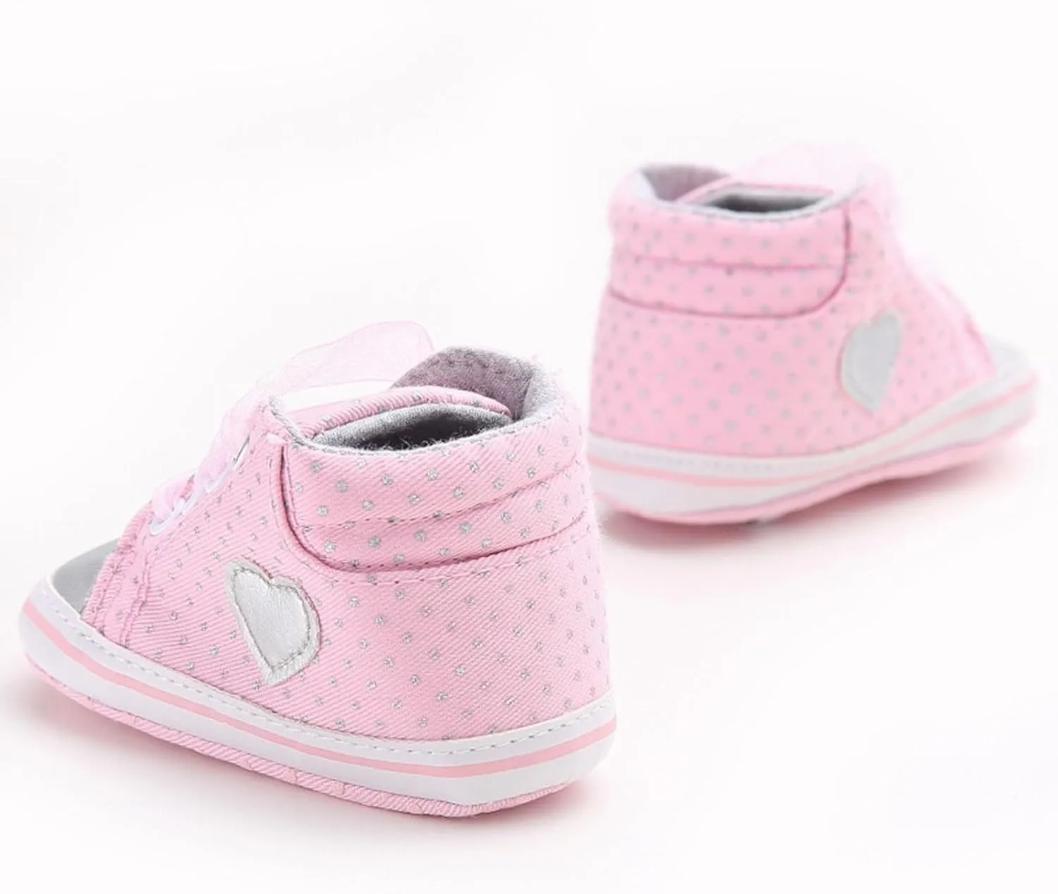Baby Girls Boys Shoes Soft Anti-Slip Sole Newborn First Walking Star High Top Canvas Denim Unisex Infant Sneaker