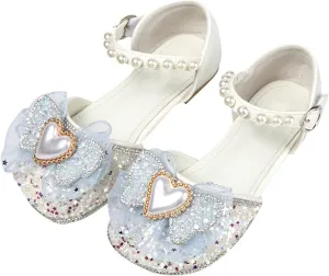 Baby Girls Princess Sparkly Shoes Crystal Comfortable Soft Sole Mary Jane Shoes Toddler Girls Wedding Dress Shoes