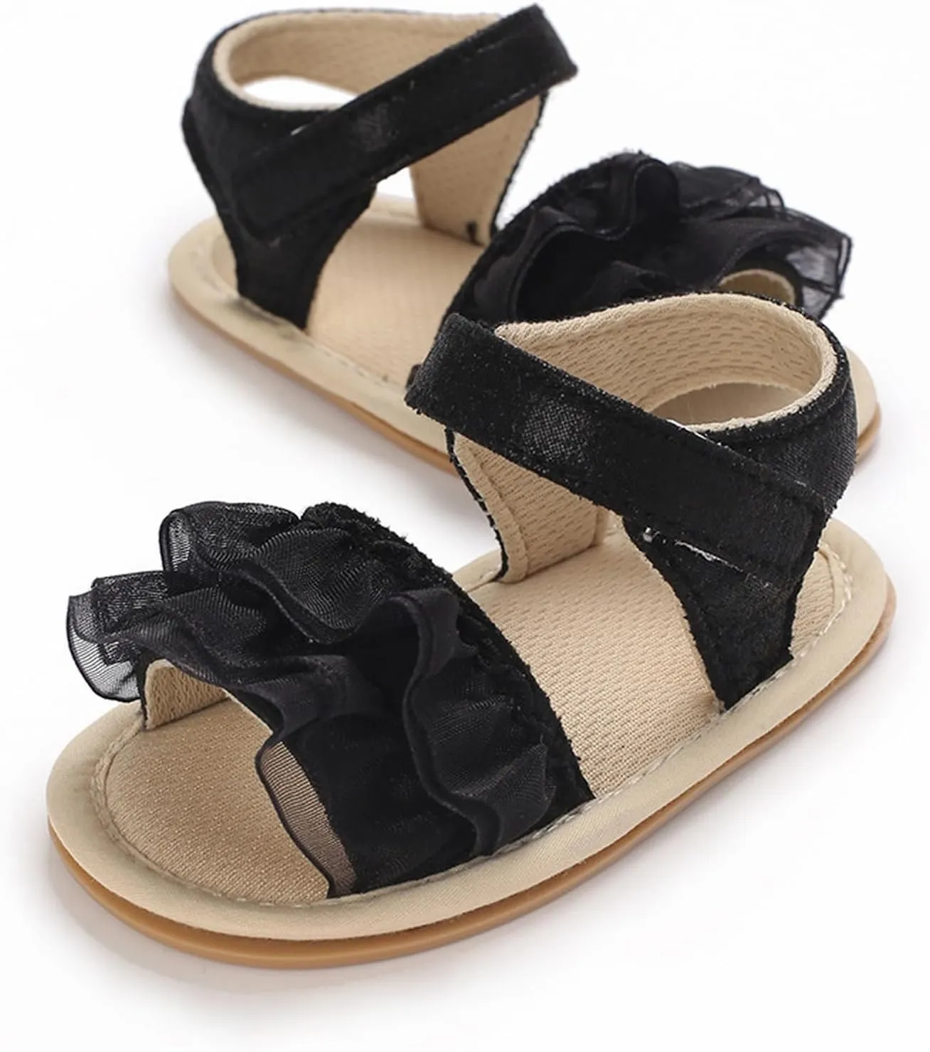 Baby Girls Summer Sandals Infant Flower Flat Shoes Newborn Soft Sole Slippers Open Toe Toddler First Walking Shoes